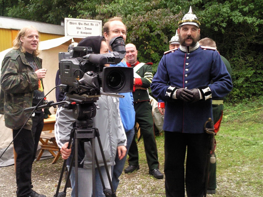 Förderkreis Bundesfestung Ulm - Der Dokumentarfilm - Makting Of - Pionieroffizier Gollmar am Set